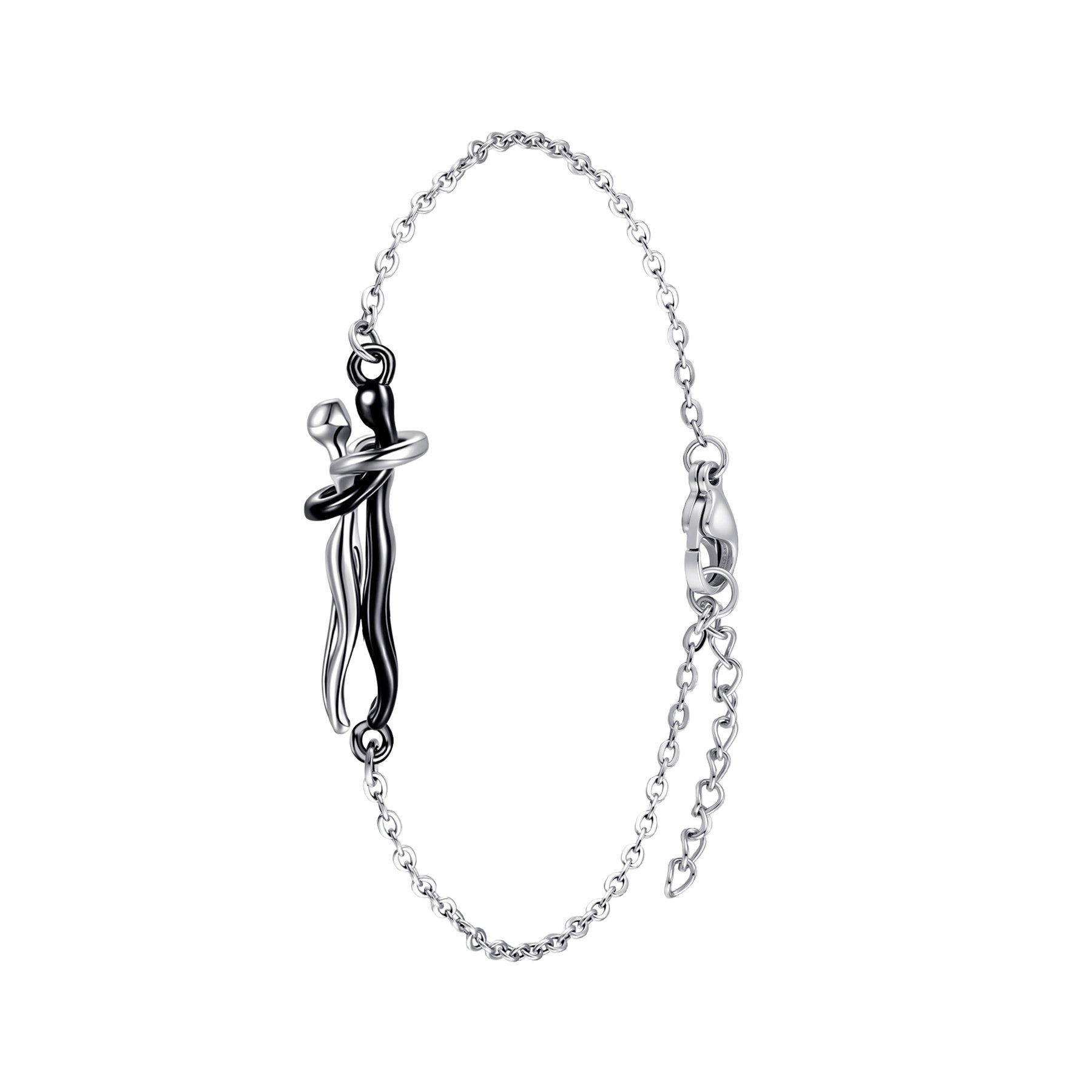 Couple Embrace Pendant Necklace