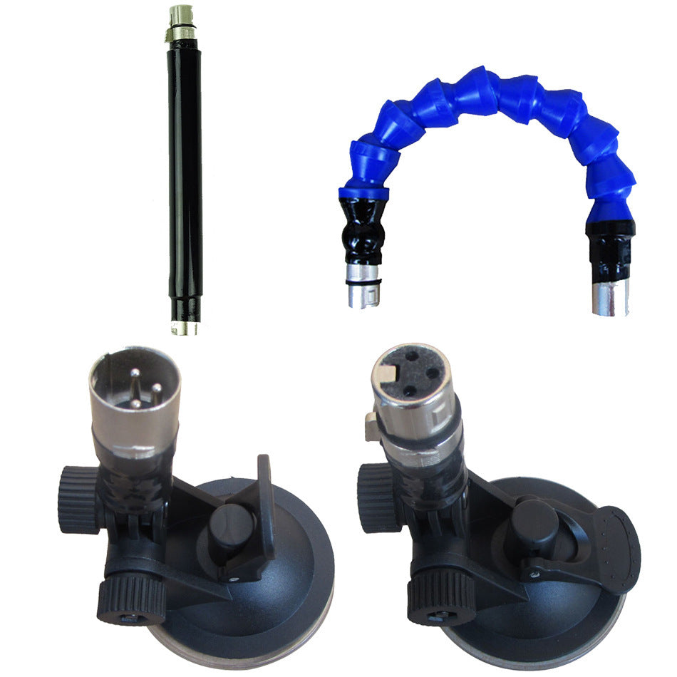 Male connector fixed suction cup