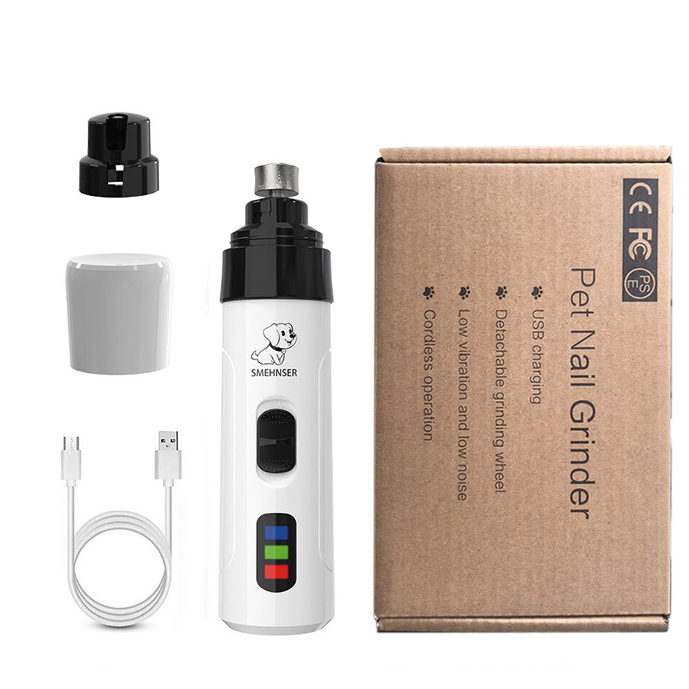 2-Speed USB Rechargeable Pet Nail Grinder with 3 Ports
