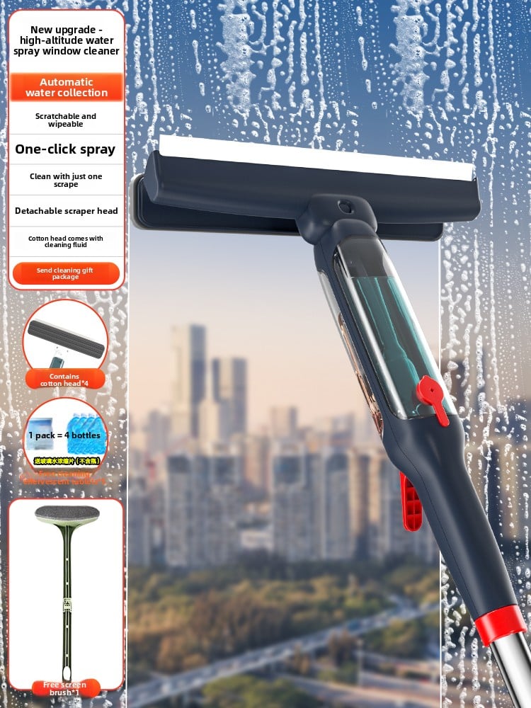 A household cleaning tool for cleaning glass