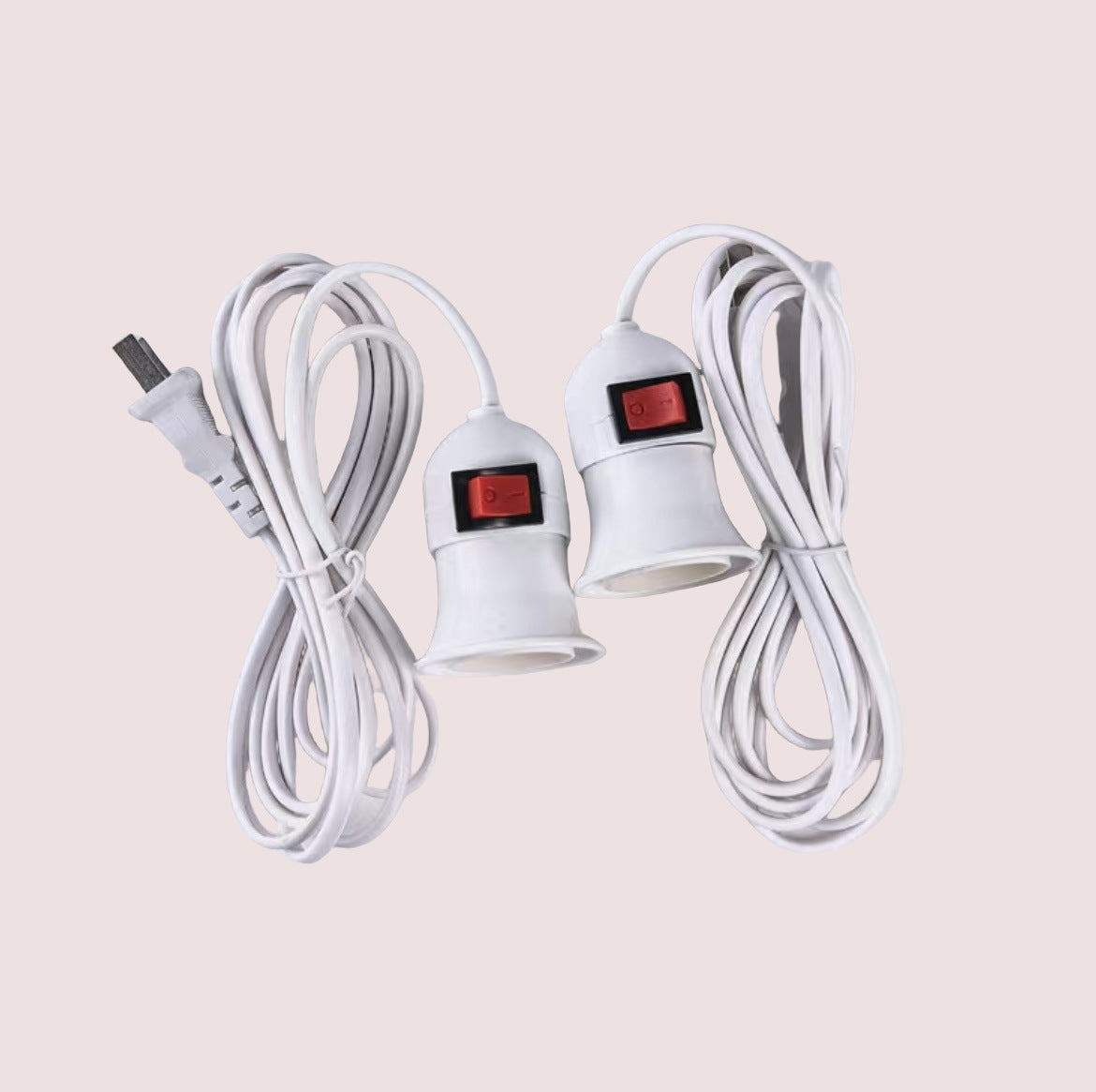 E27 Screw Lamp Cap with Switch and LED Extension Cable