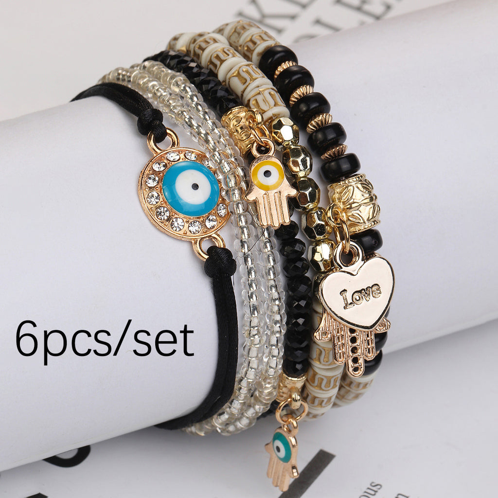 Adjustable woven rope bracelet