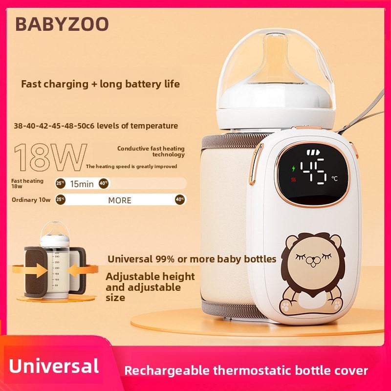 Baby Rechargeable Bottle Thermal Sleeve Soaking Milk Out Portable Warm Milk Warmer Thermostatic Heating Milk Mixing Cup Sleeve