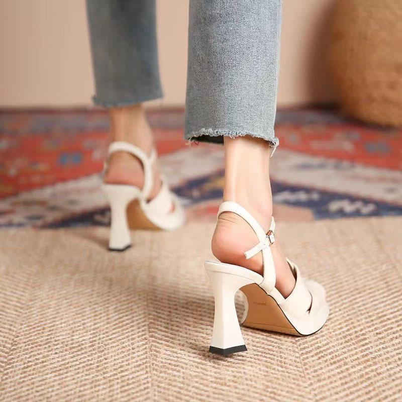 Sandals, cage shoes, Roman single shoes, hollowed-out fashionable stilettos