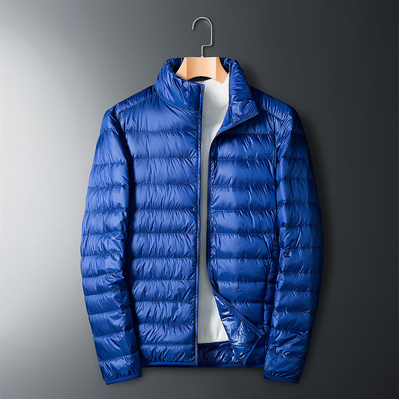 Lightweight white duck down jacket