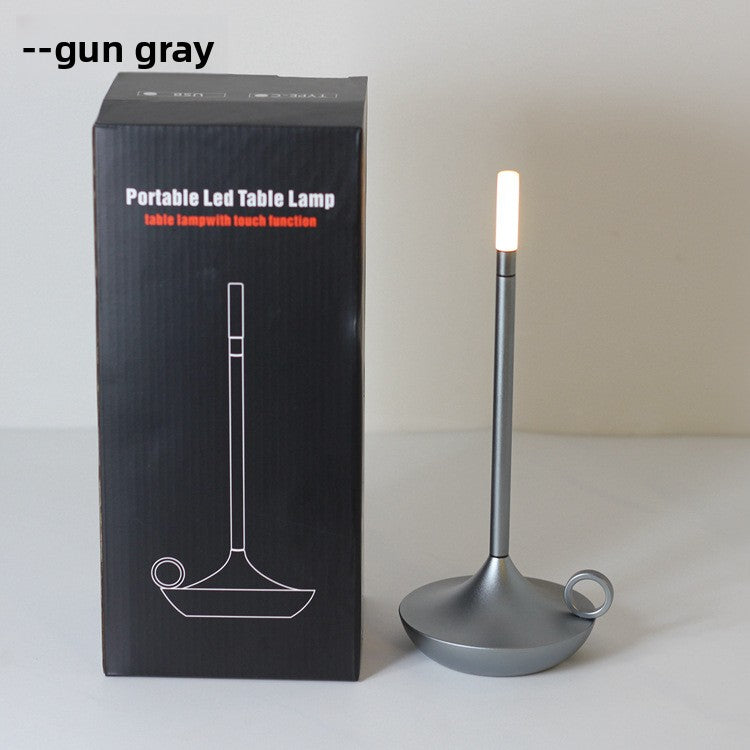 Aluminum Oxide Candle Light Rechargeable Table Lamp