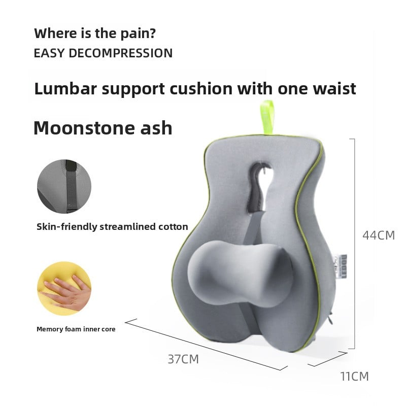 Ergonomic Memory Foam Back Support Cushion for Office Chair