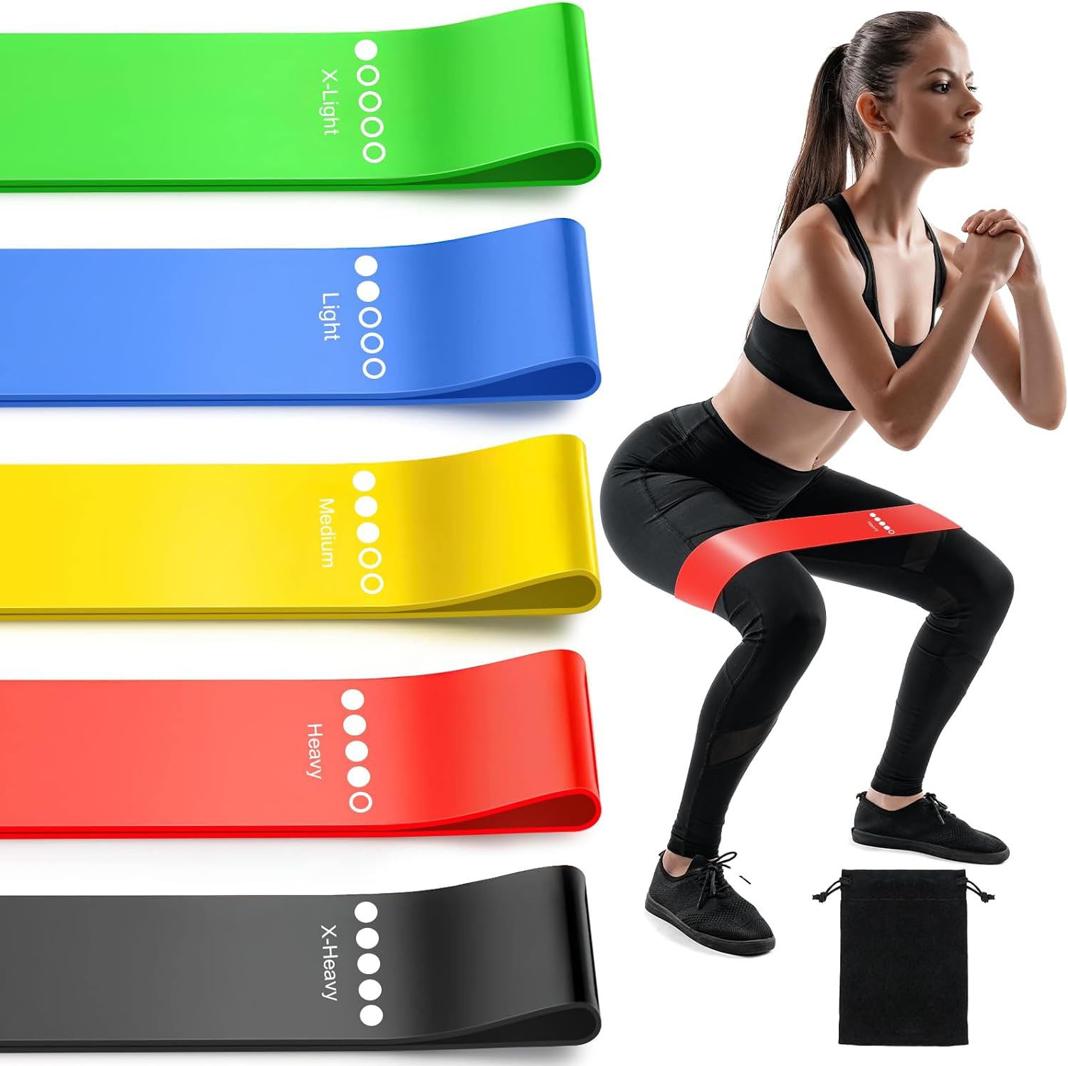 5-Piece Fitness Resistance Bands Set