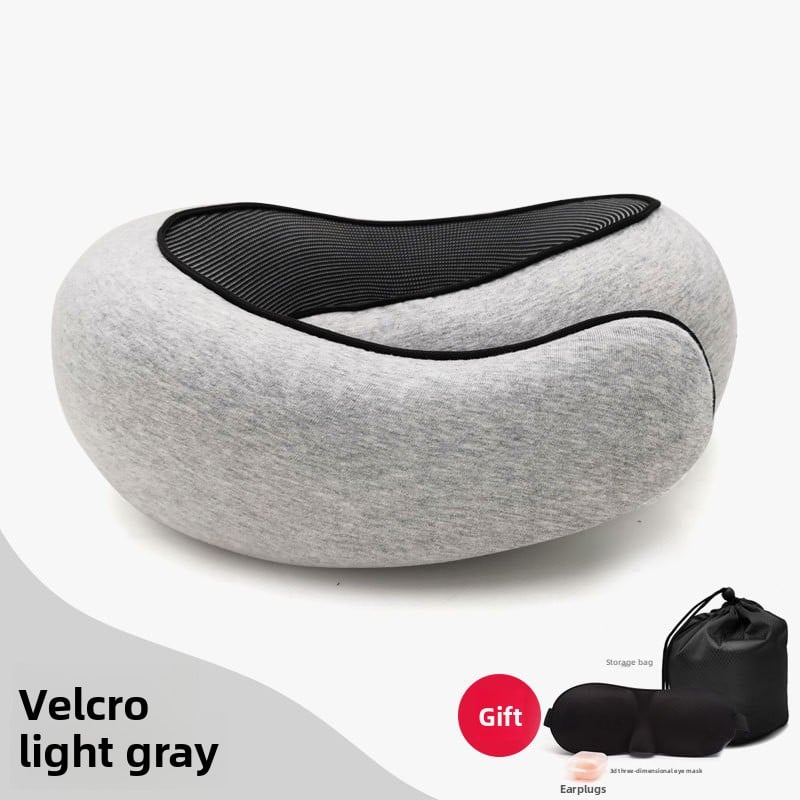 A U-shaped neck guard pillow that can be stored