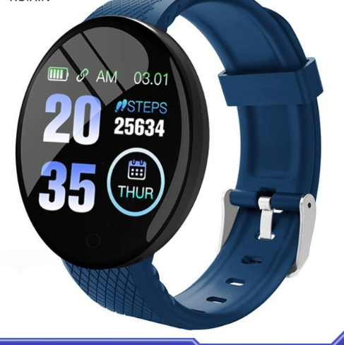 D18 Round Screen Smart Bracelet with Heart Rate Monitor