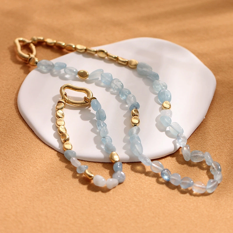 Aquamarine Necklace Bracelet