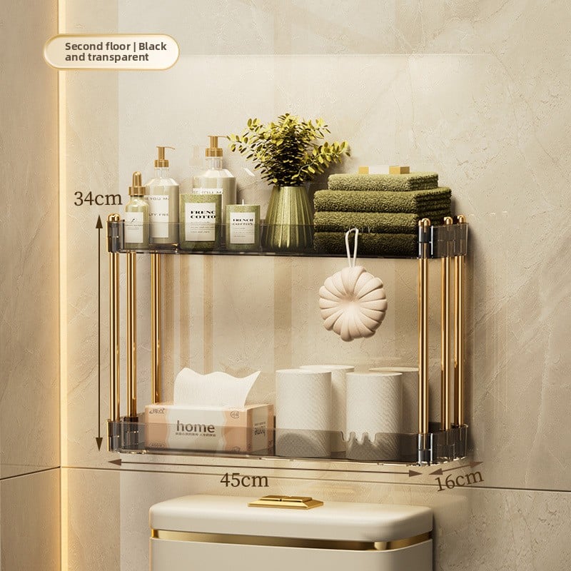Bathroom Toilet Storage Rack Multi-Tier Wall-Mounted Organizer