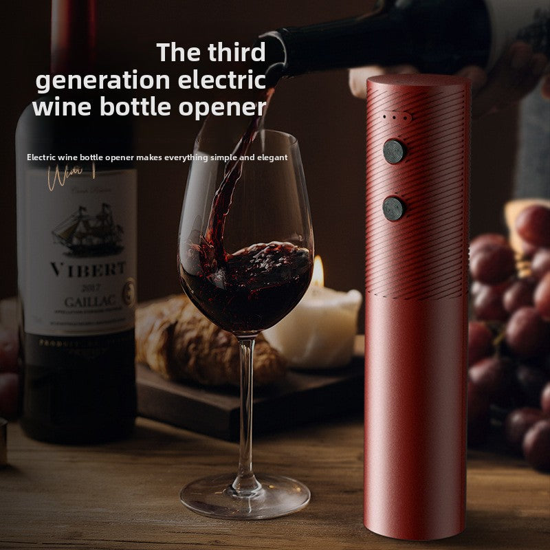 Electric USB Rechargeable Wine Bottle Opener with Base