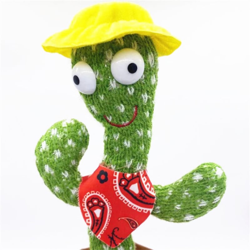 Dancing cactus sand sculpture, twisting electric plush toy, learning to speak, sing and glow
