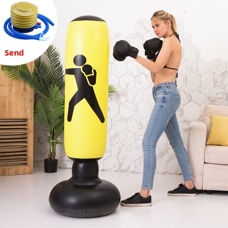 Inflatable fitness boxing column untoppleable figure