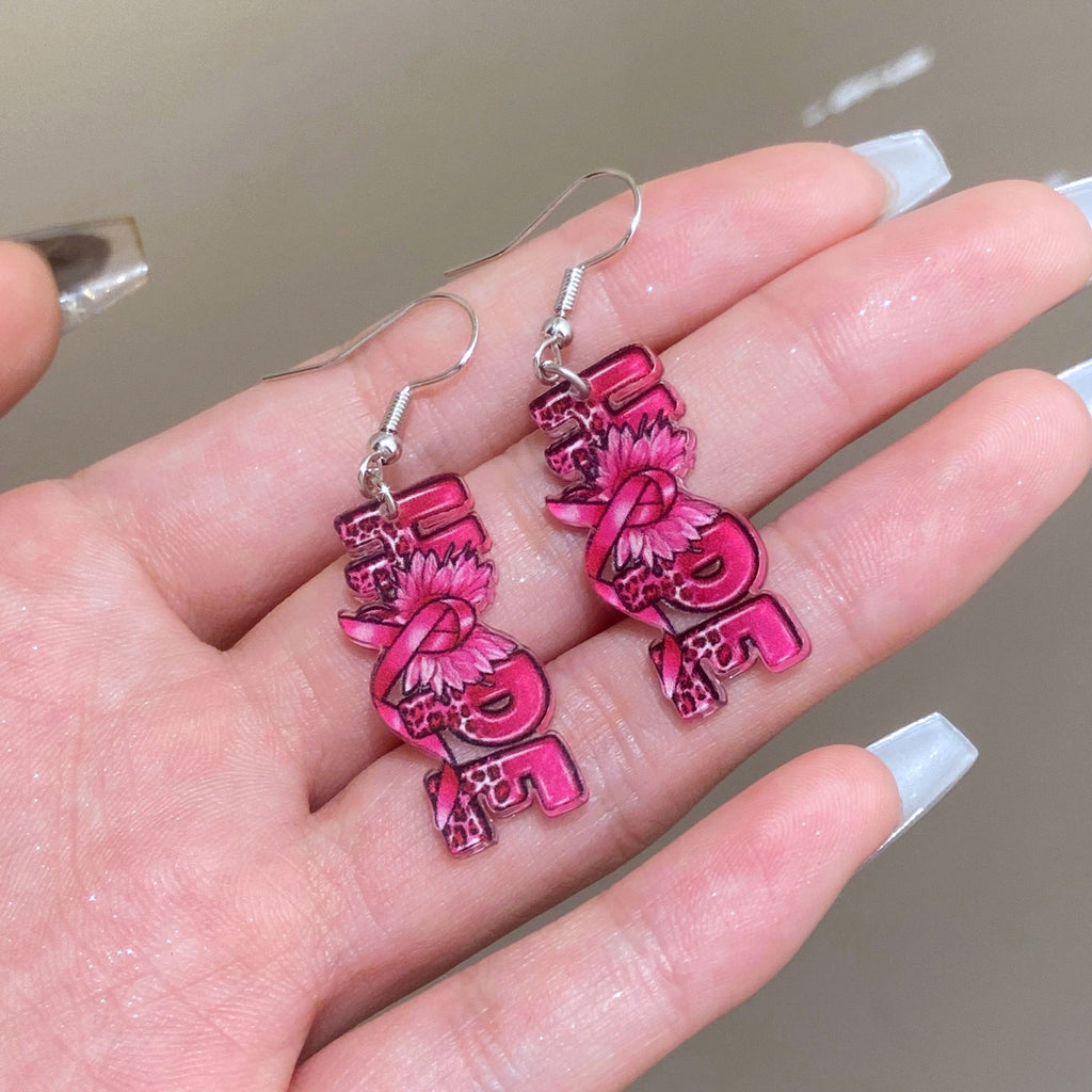 Breast cancer awareness necklace