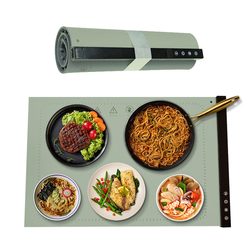 Silicone warm food plate, foldable.