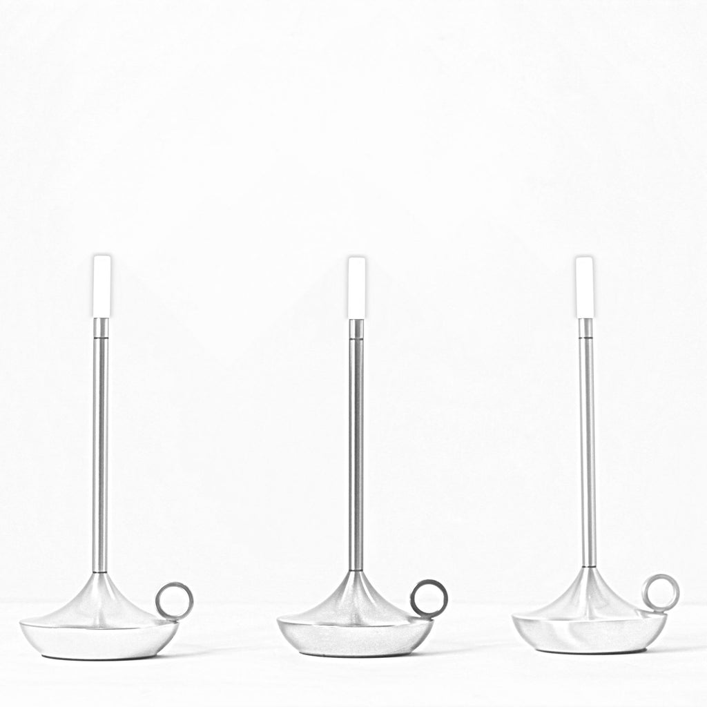 Aluminum Oxide Candle Light Rechargeable Table Lamp