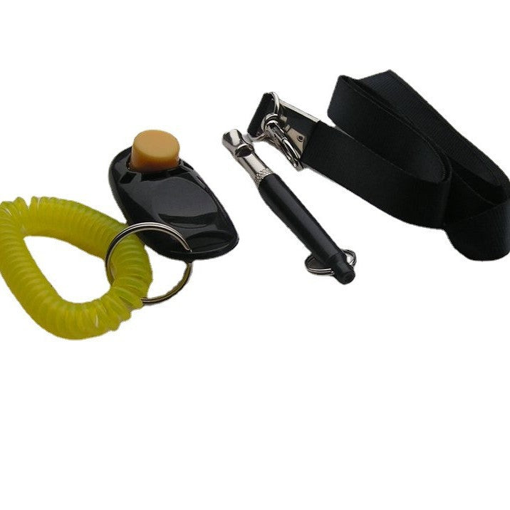 Adjustable Ultrasonic Dog Whistle and Clicker Training Set with Lanyard