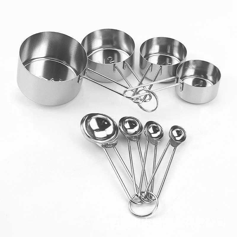 Stainless Steel Measuring Cup and Spoon Set