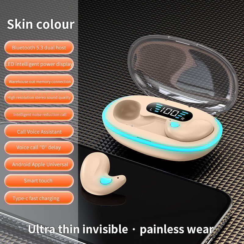 Invisible Sleep Bluetooth Headset with Bone Conduction and Noise Reduction