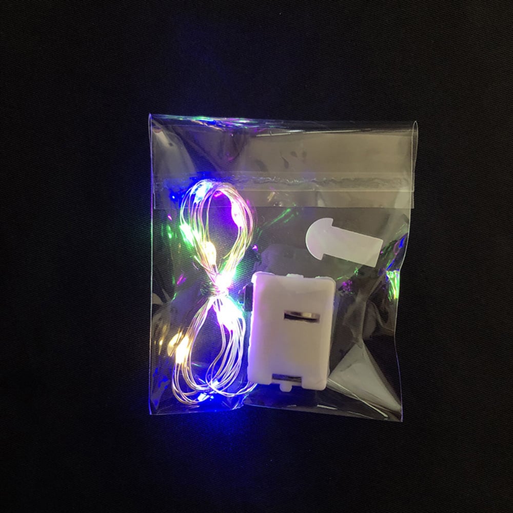 Led Copper Wire String Lights Three-gear LED Small White Box String Lights Express Gift Box Wave Ball Decorative Atmosphere Layout