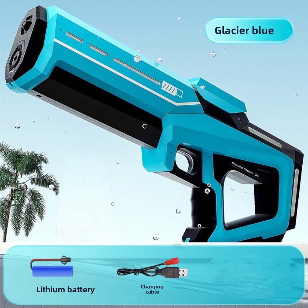 Continuous electric water gun with manual and automatic pulse to