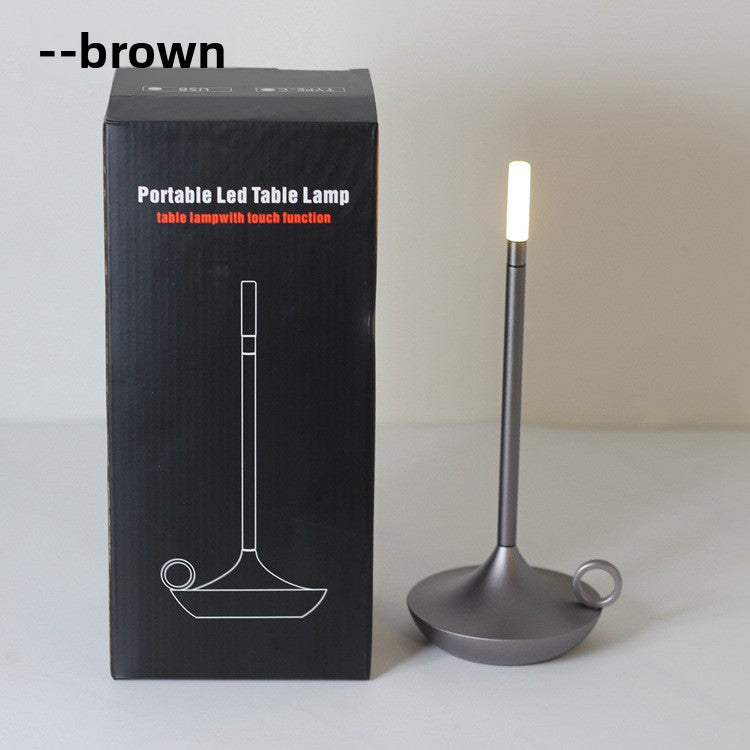 Aluminum Oxide Candle Light Rechargeable Table Lamp