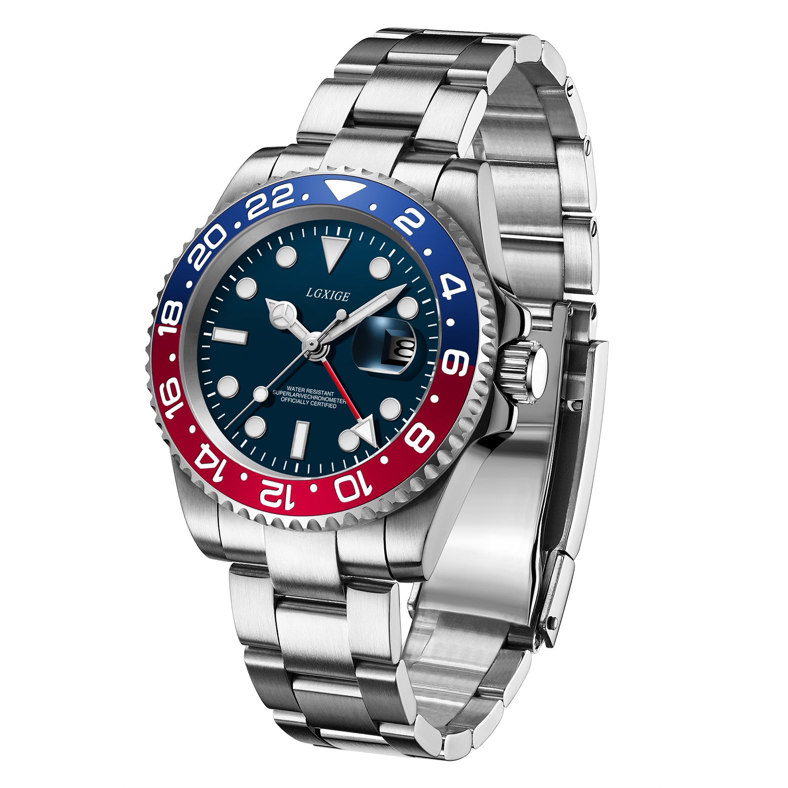 Luminous hour hand calendar waterproof mechanical watch