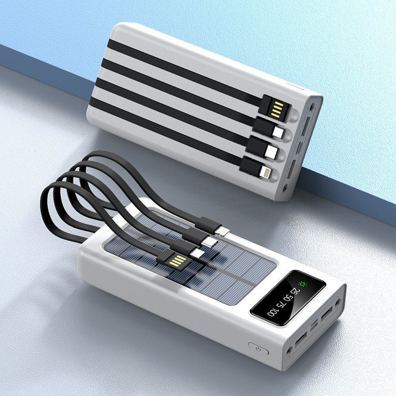 Comes with Four-Wire Three-In-One Solar Power Bank