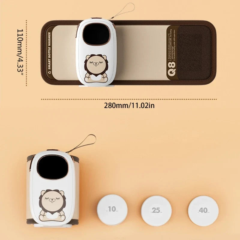 Baby Rechargeable Bottle Thermal Sleeve Soaking Milk Out Portable Warm Milk Warmer Thermostatic Heating Milk Mixing Cup Sleeve