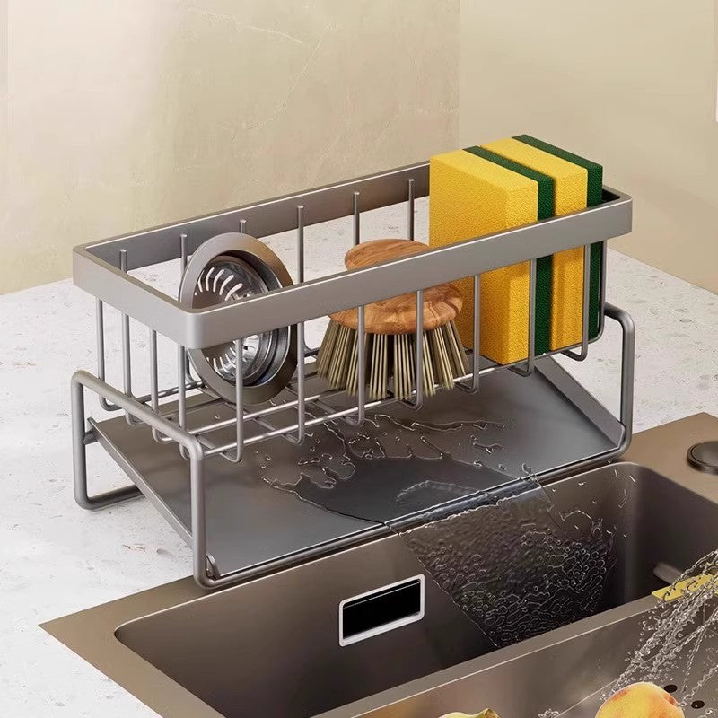 Kitchen storage rack, rag storage and draining rack