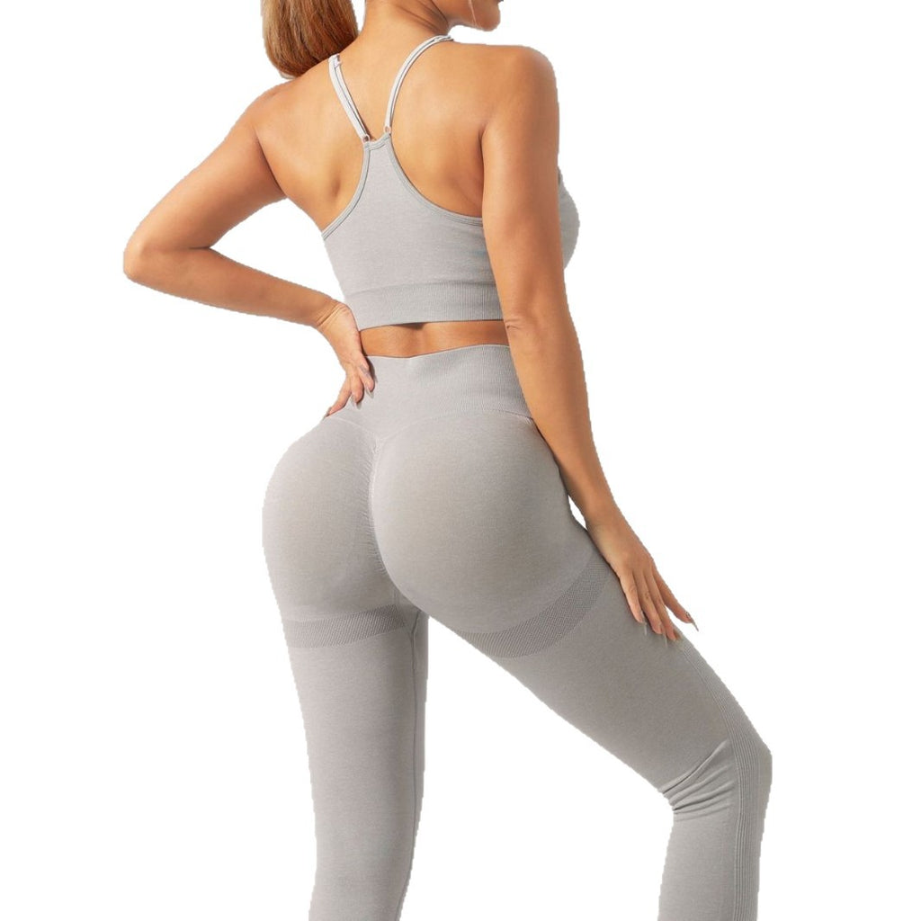 Long, high-elasticity running yoga pants set
