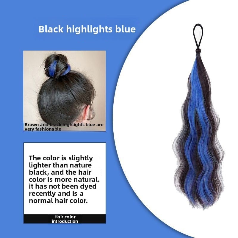 Colorful Hand-Woven Synthetic Hair Ponytail Bundles for Volume & Styling
