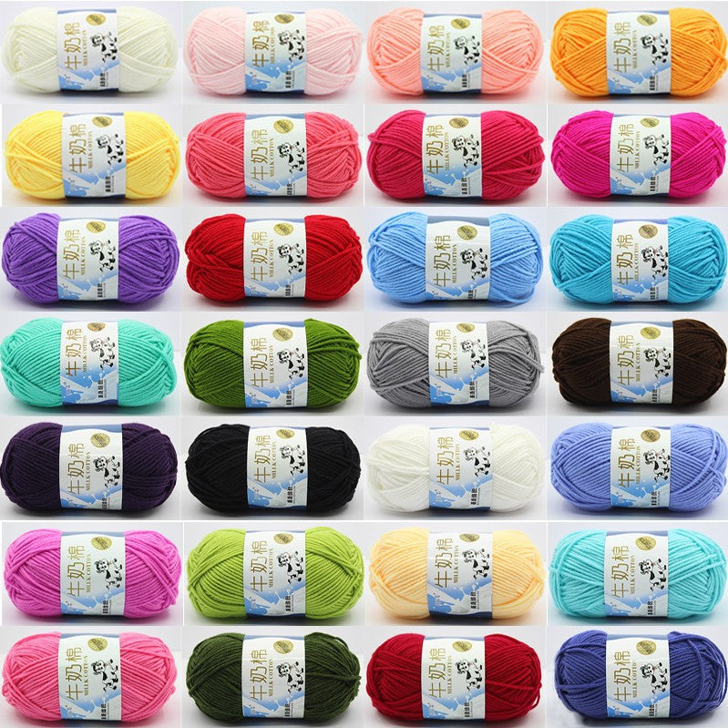 Five-Strand Milk Cotton Yarn for Knitting and DIY Crafts