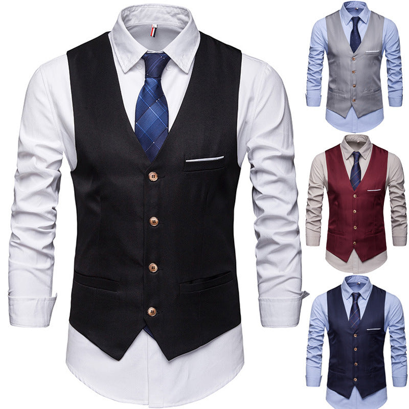 utfitSuit Vest Men's Formal and Casual Business Style Groomsman O