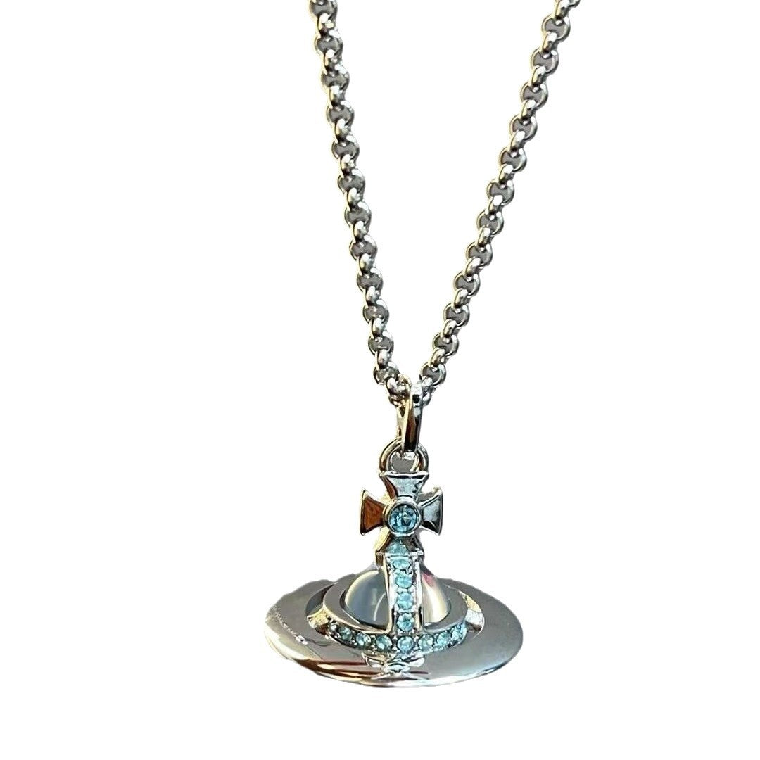 Fashion Saturn Pendant Necklace for Women