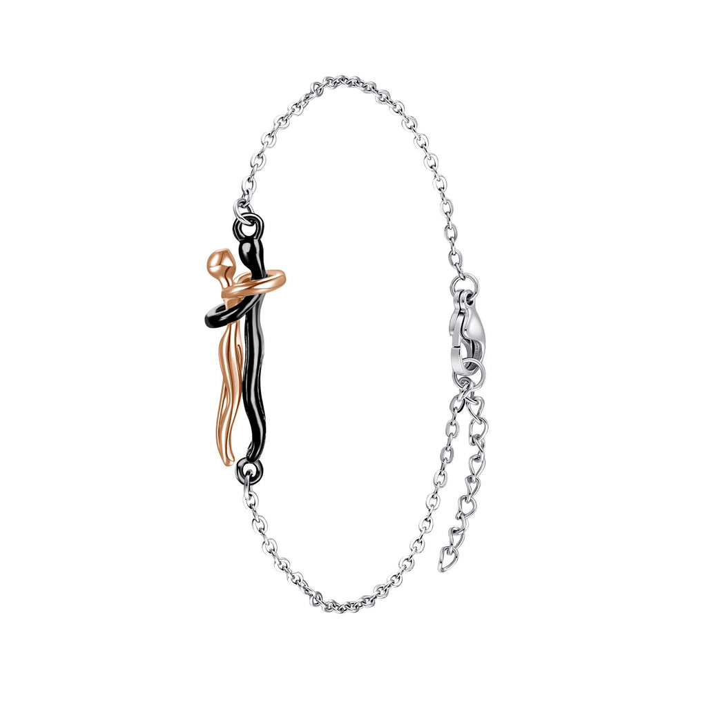 Couple Embrace Pendant Necklace