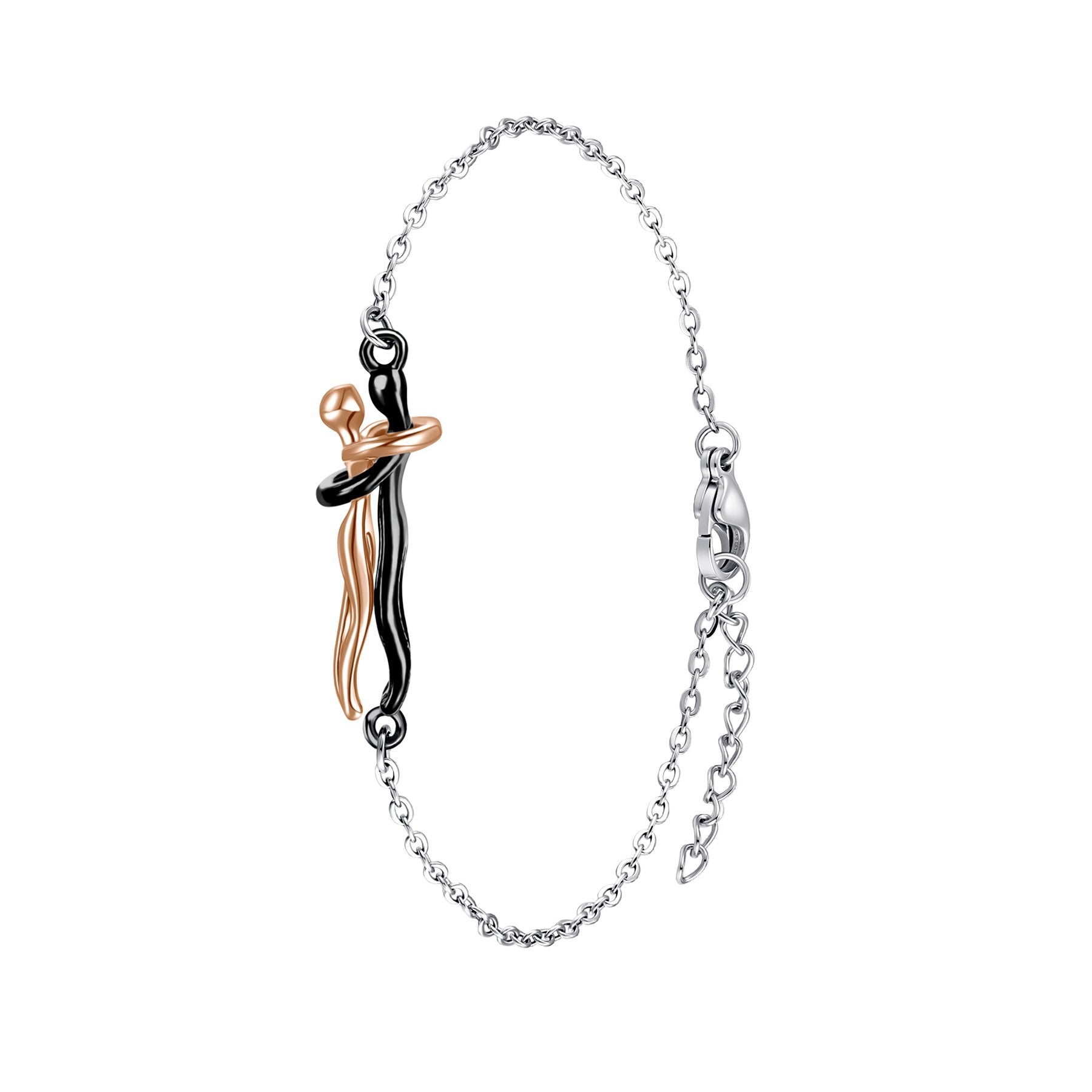 Couple Embrace Pendant Necklace