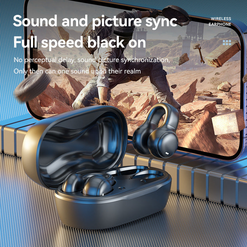 Ear clip type bone conduction Bluetooth headphones