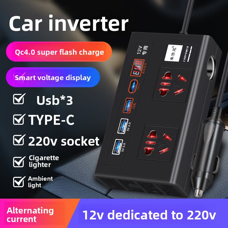 High-Power Car Inverter 12V/24V to 220V