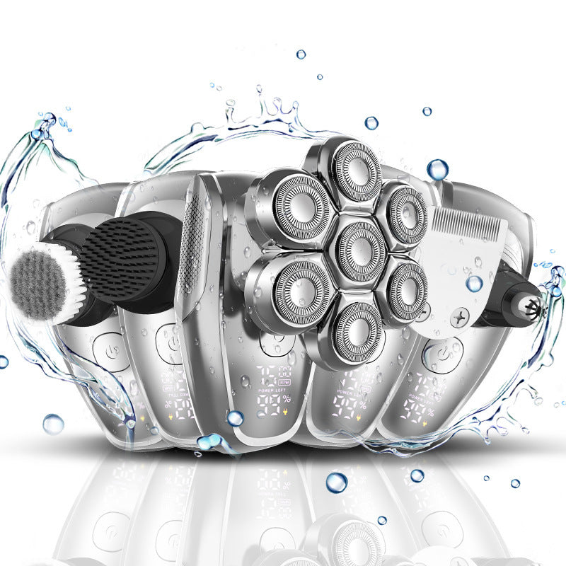 Digital display multi-functional electric shaver