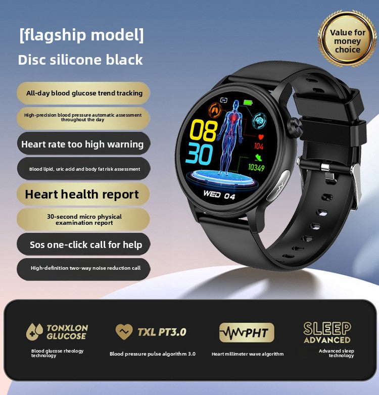 High-precision blood glucose watch for all-day health monitoring
