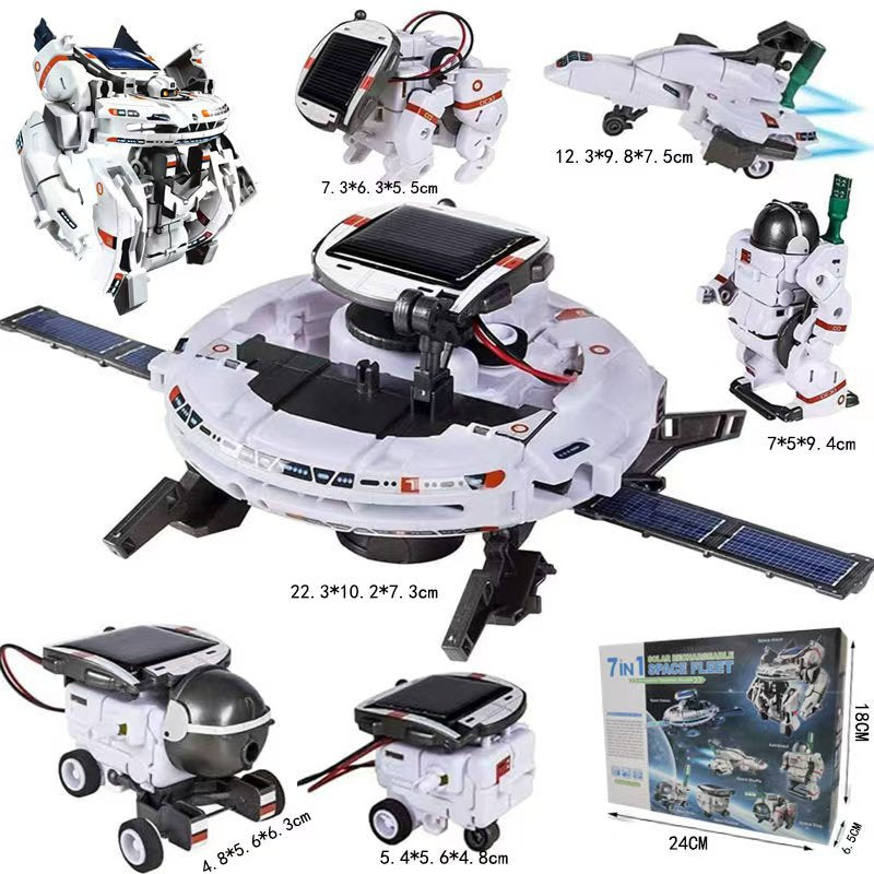 6-in-1 Solar Space Robot Toy DIY Assembly Kit