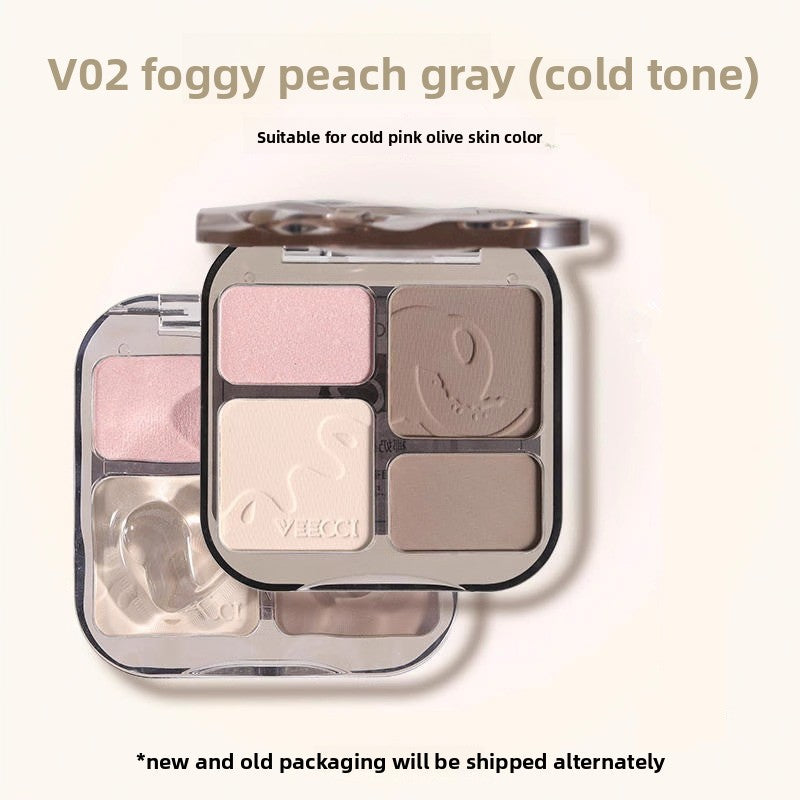 Four-color high-gloss contouring integrated comprehensive panel