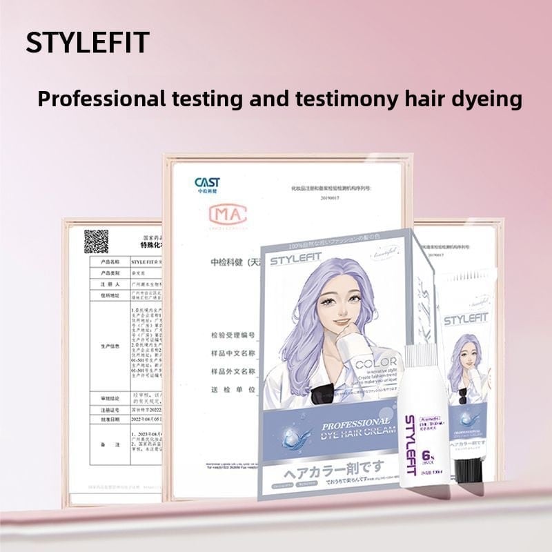 Ammonia-Free Plant-Based Hair Dye Cream for Gray Hair Coverage