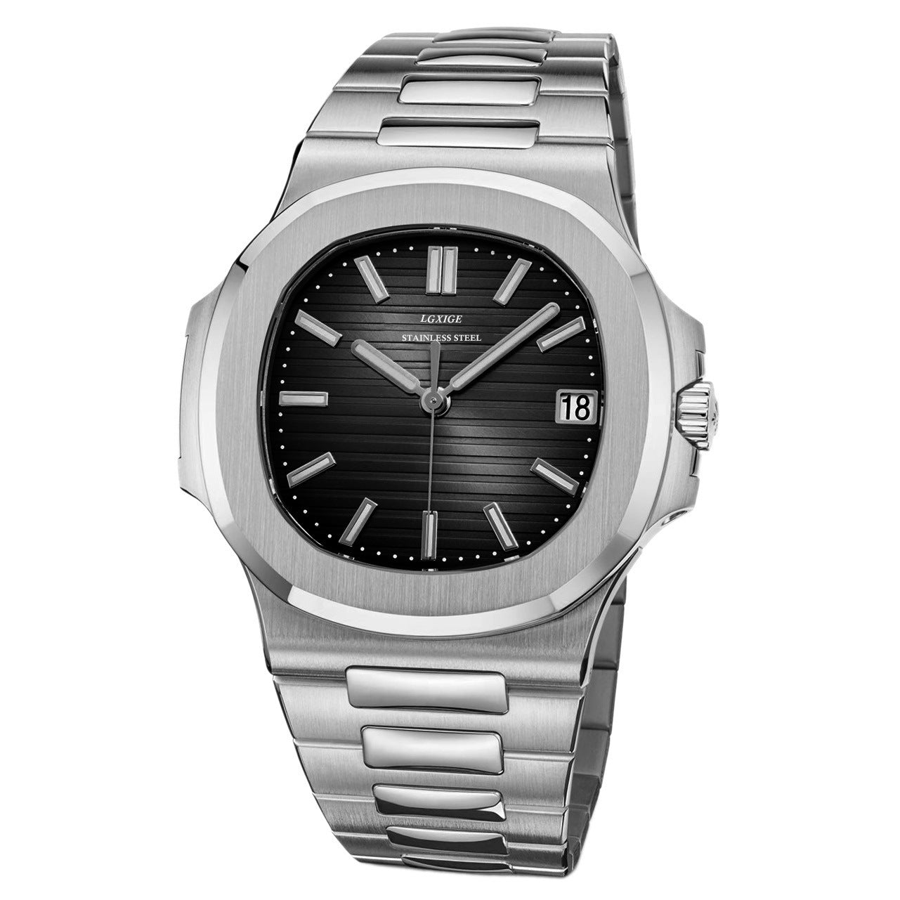 All-steel men's Nautilus watch