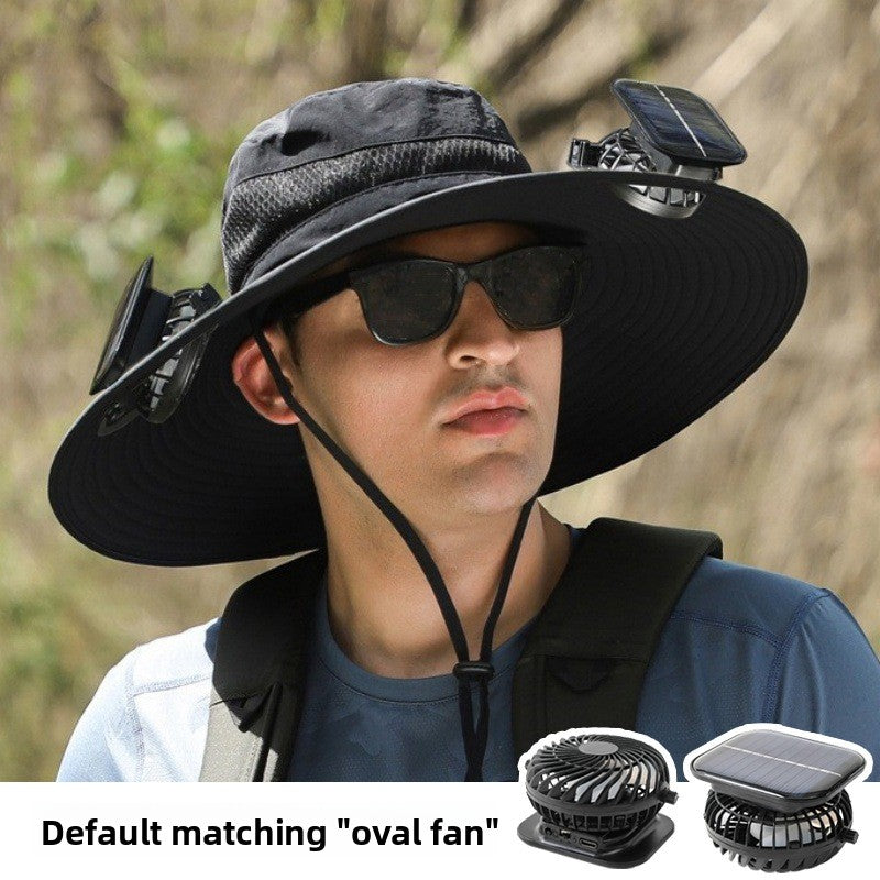 Solar fan cap