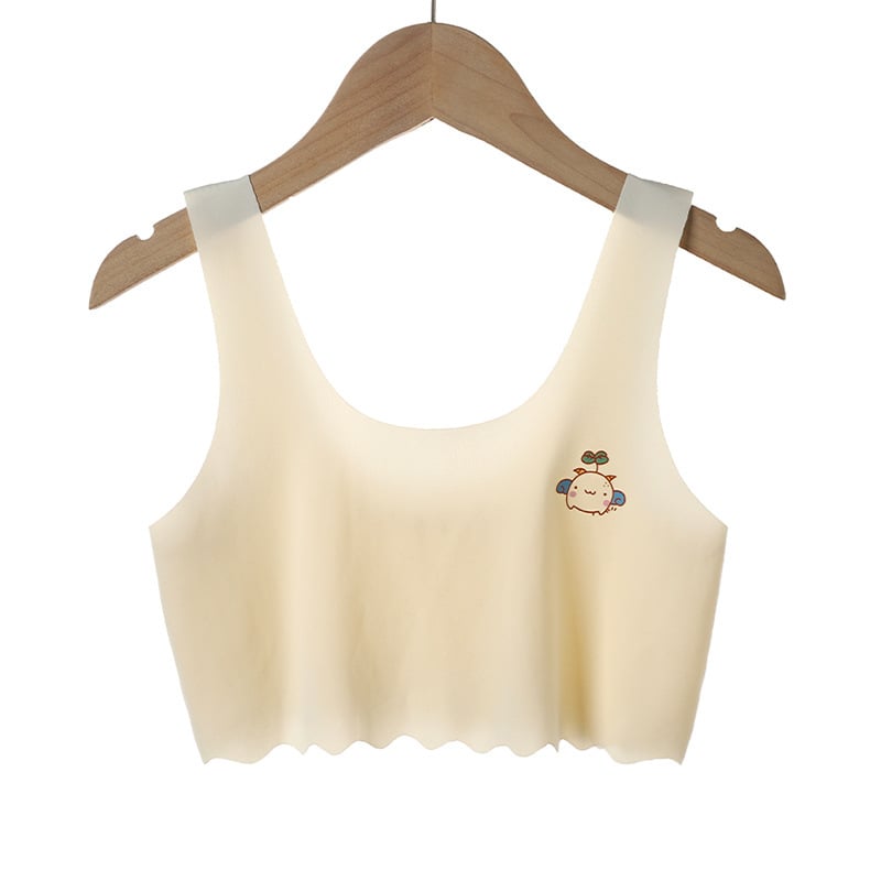Traceless girls' underwear bra