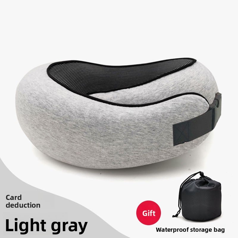 A U-shaped neck guard pillow that can be stored